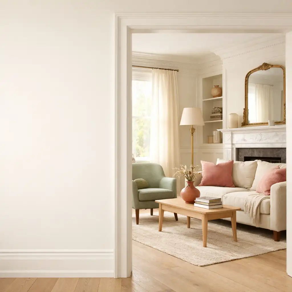 Editorial photograph of a bright renovated sitting room, used as thematic renovation imagery rather than gameplay evidence.